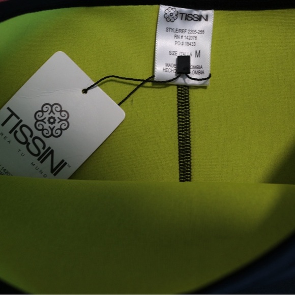 Tissini Women Colombian Body Shaper M Green Elastic Compression Tummy Control - Picture 4 of 7